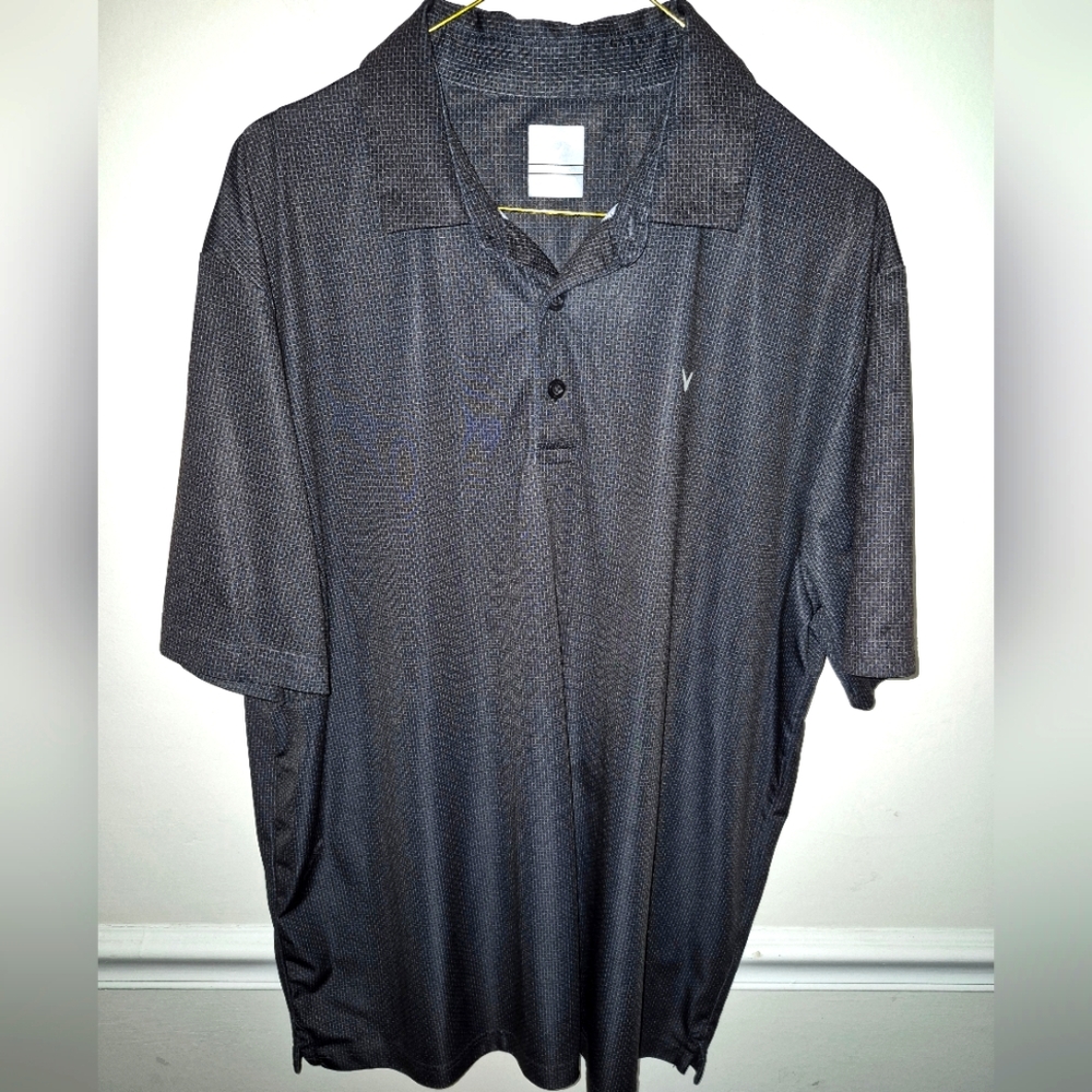 ⛳️Callaway Men's Black Patterned Polo Shirt